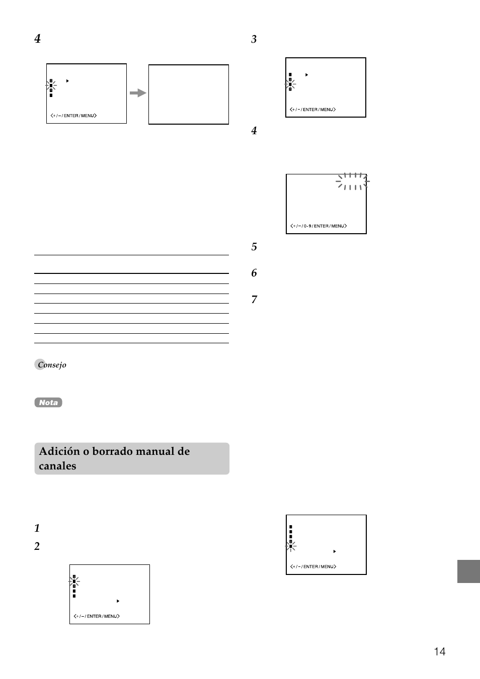 Adición o borrado manual de canales, Canales de cablevisión | Aiwa HV-FX8100U User Manual | Page 60 / 116