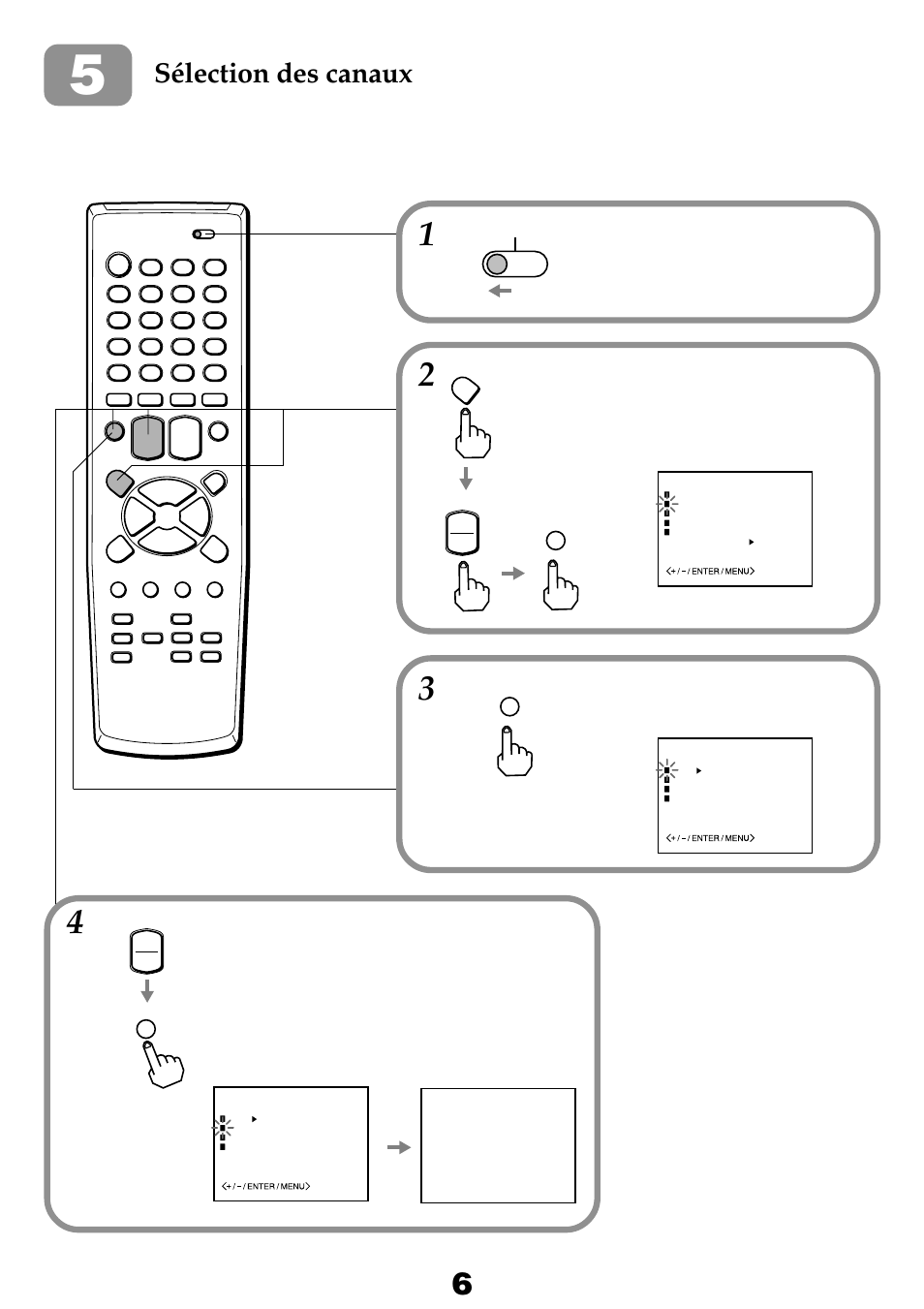 Sélection des canaux | Aiwa HV-FX8100U User Manual | Page 84 / 116