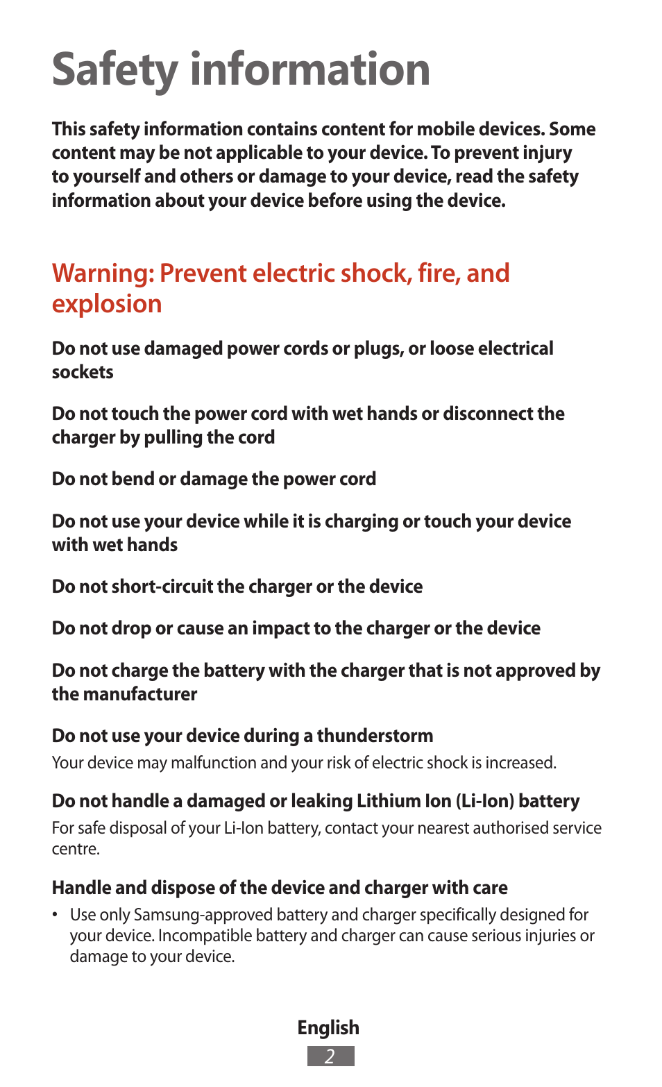 English, Safety information | Samsung SM-T211 User Manual | Page 3 / 476