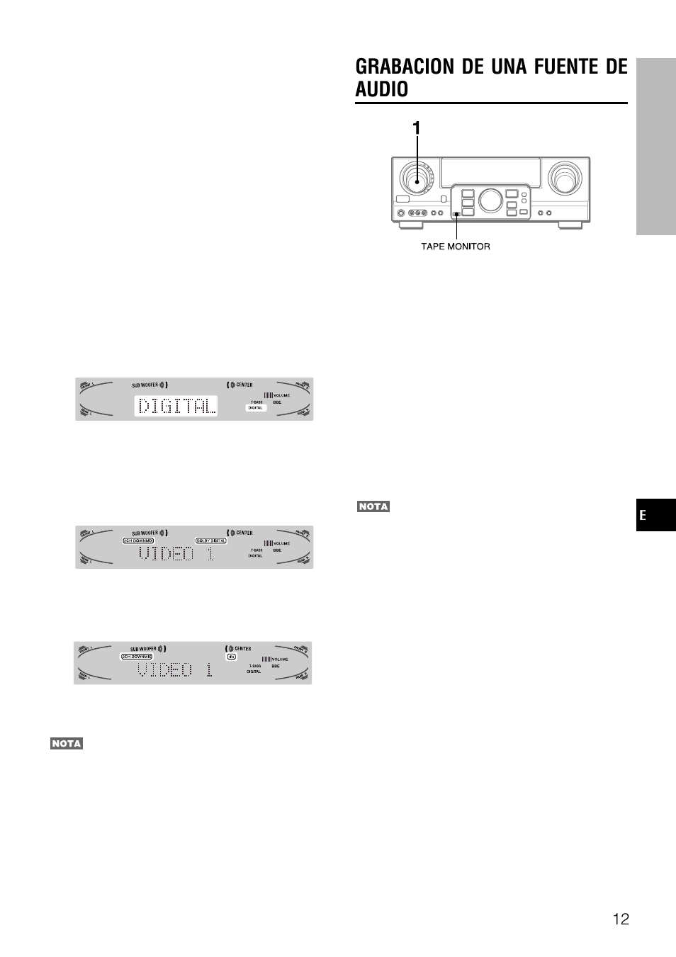 Grabacion de una fuente de audio | Aiwa AV-D77 User Manual | Page 44 / 80