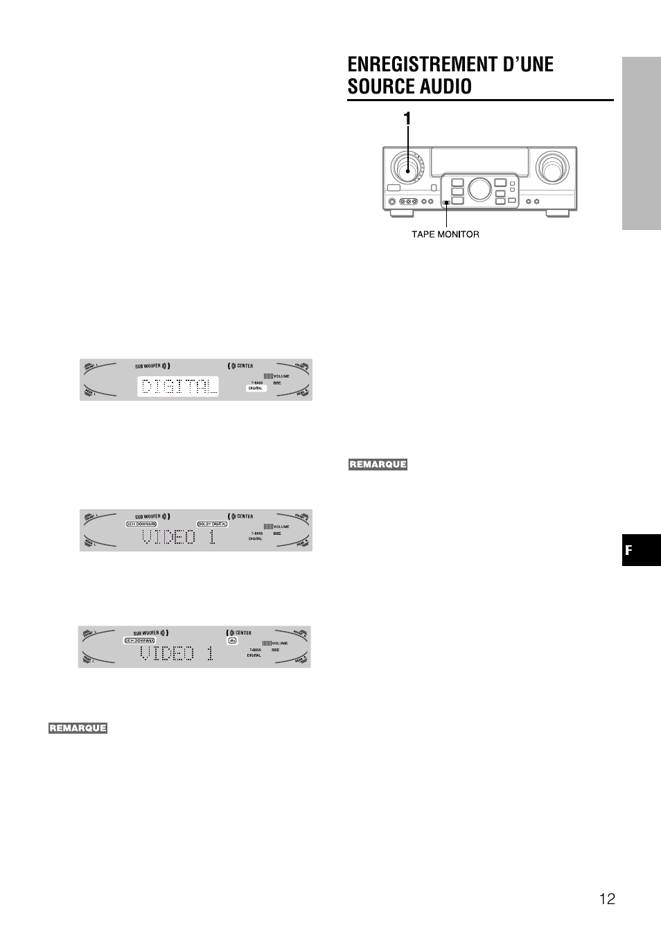 Enregistrement d’une source audio | Aiwa AV-D77 User Manual | Page 68 / 80