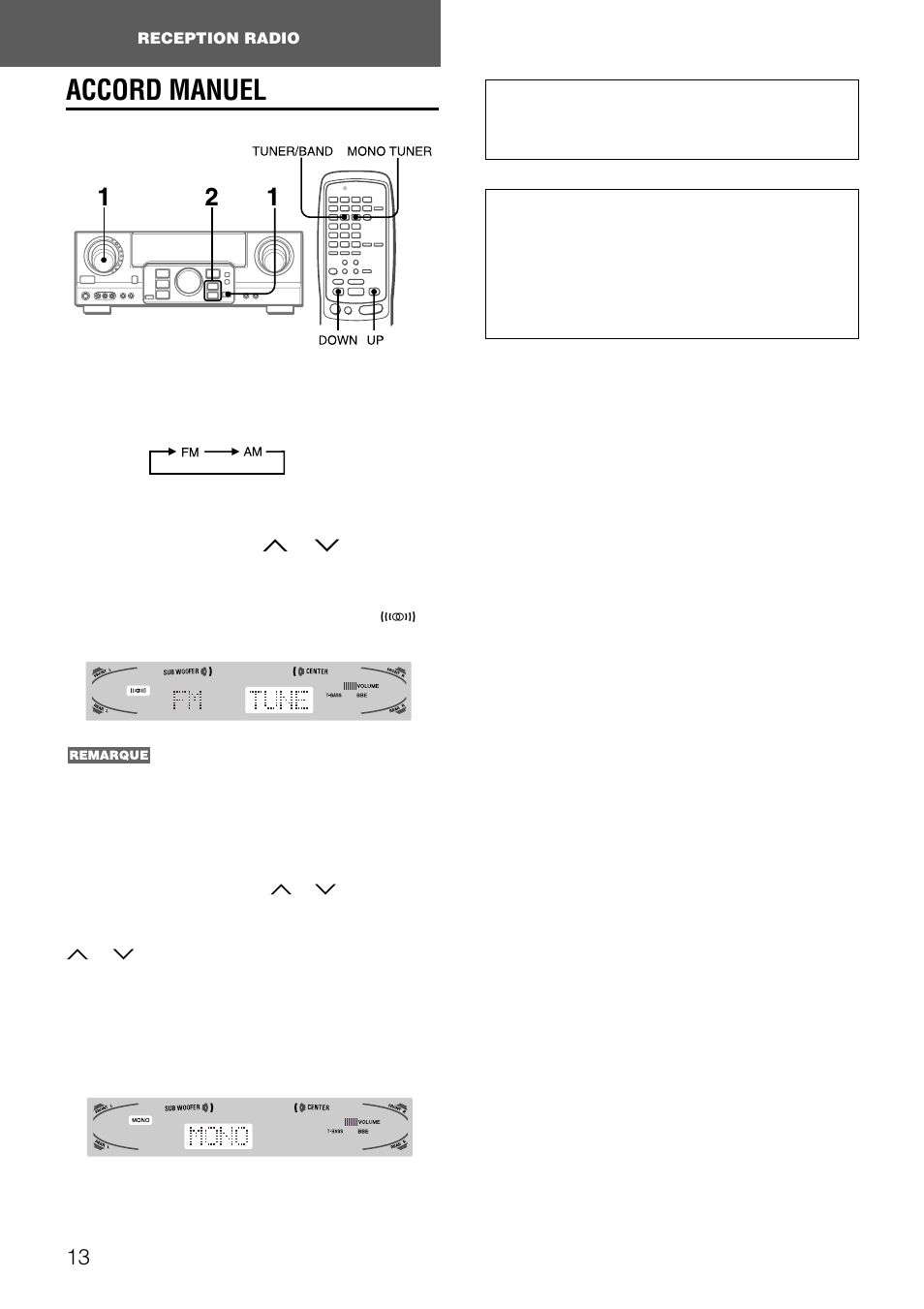 Accord manuel | Aiwa AV-D77 User Manual | Page 69 / 80