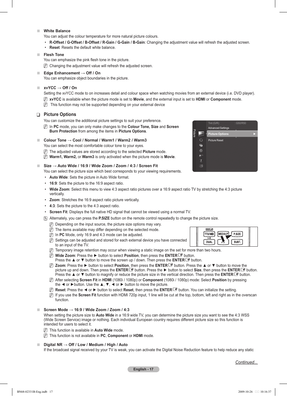 Samsung PS50B551T3W User Manual | Page 17 / 462