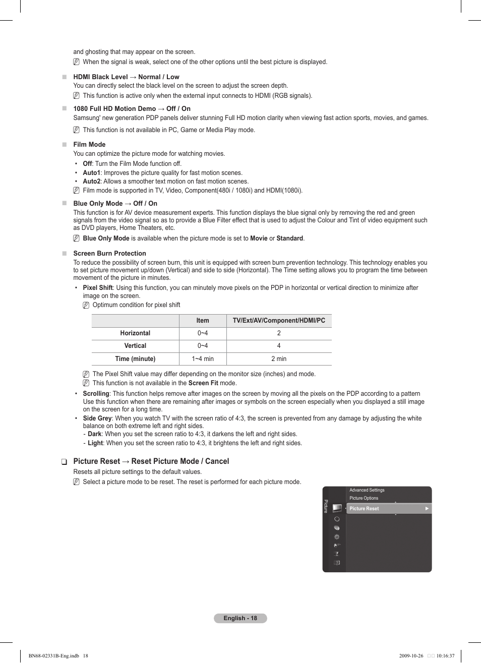 Samsung PS50B551T3W User Manual | Page 18 / 462