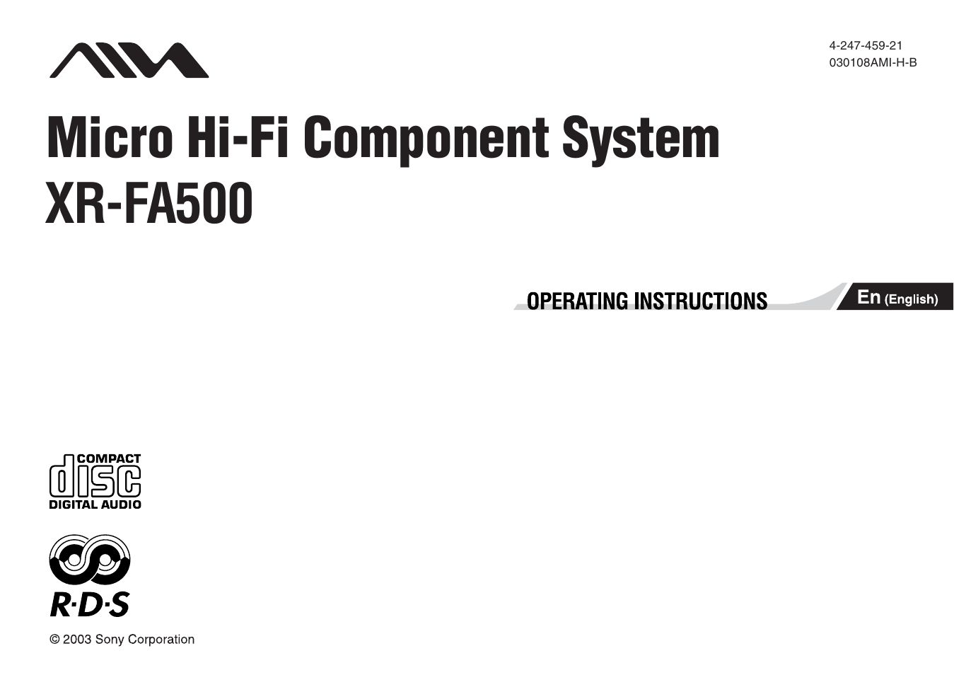 Aiwa XR-FA500 User Manual | 21 pages