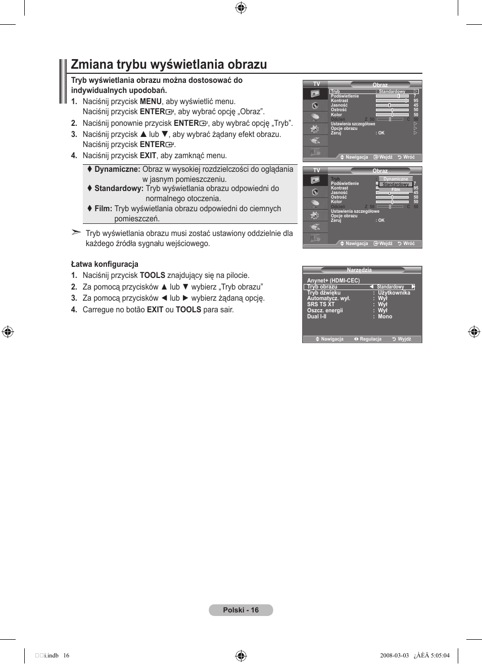 Zmiana trybu wyświetlania obrazu | Samsung LE32A455C1D User Manual | Page 138 / 542