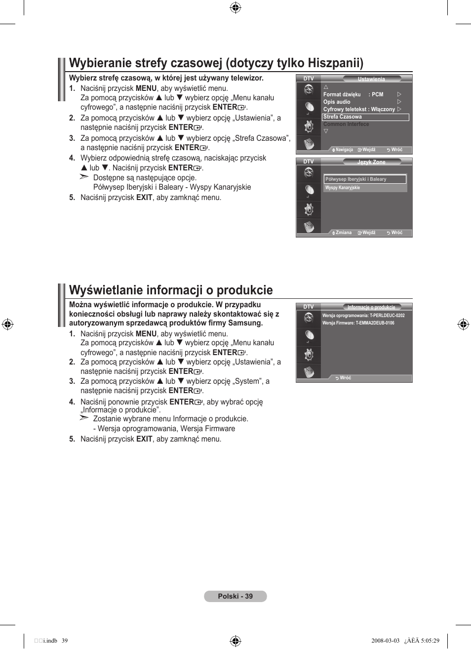 Wyświetlanie informacji o produkcie | Samsung LE32A455C1D User Manual | Page 161 / 542