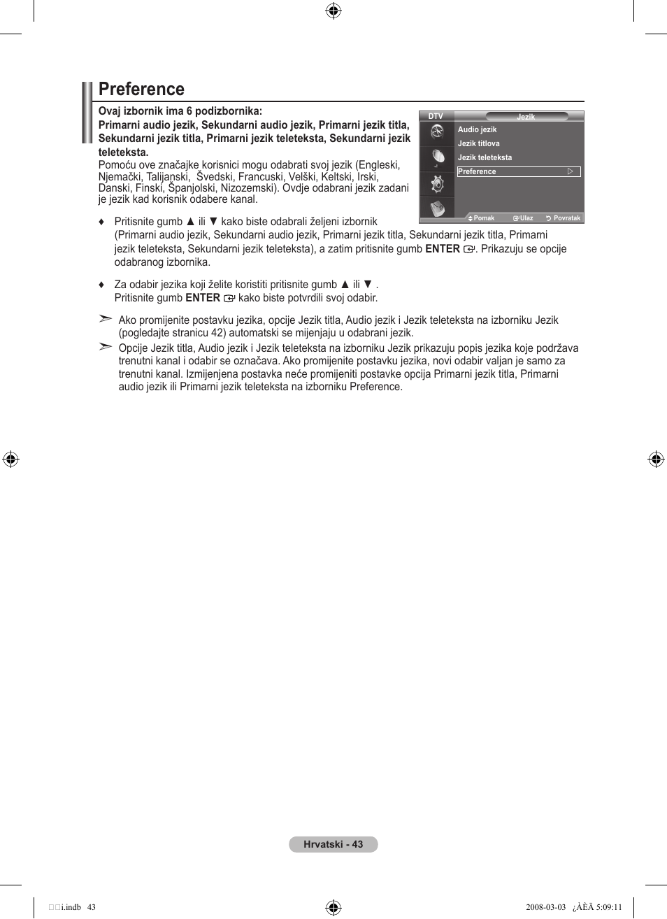 Preference | Samsung LE32A455C1D User Manual | Page 345 / 542