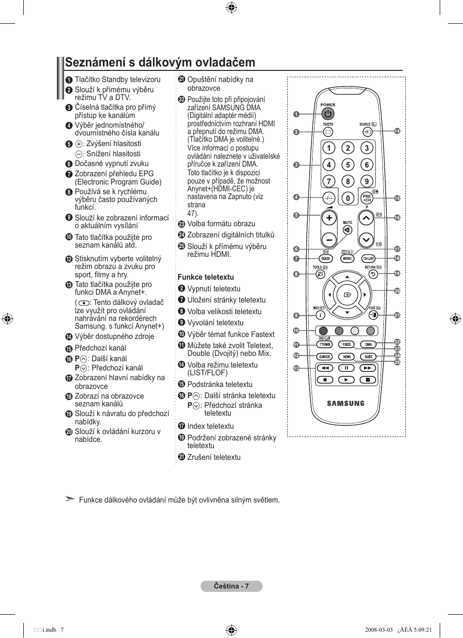 Seznámení s dálkovým ovladačem | Samsung LE32A455C1D User Manual | Page 369 / 542