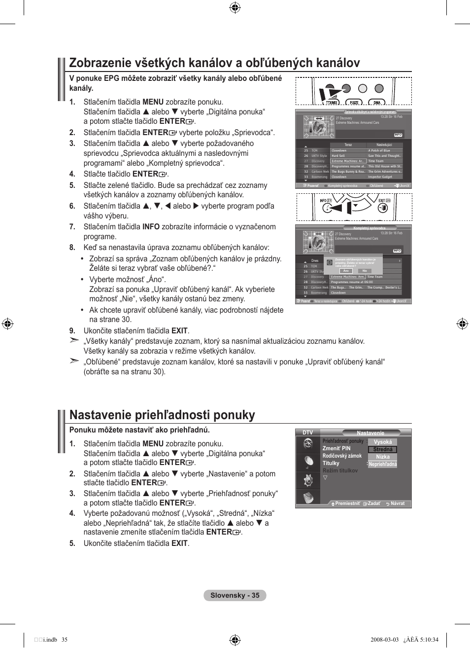 Zobrazenie všetkých kanálov a obľúbených kanálov, Nastavenie priehľadnosti ponuky | Samsung LE32A455C1D User Manual | Page 457 / 542