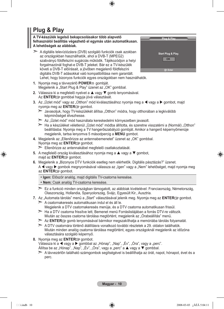 Plug & play | Samsung LE32A455C1D User Manual | Page 72 / 542