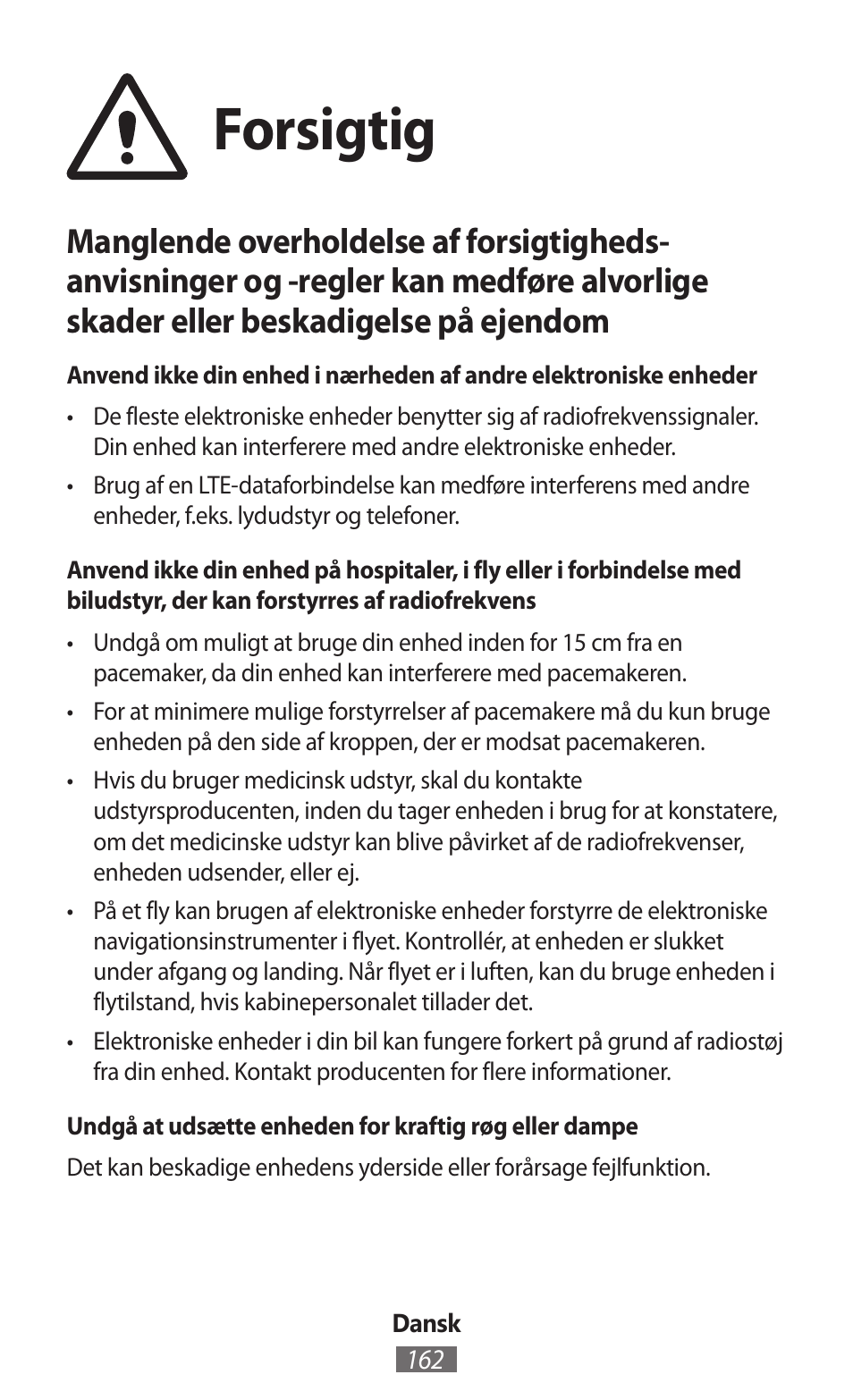 Forsigtig | Samsung SM-G130HN User Manual | Page 163 / 732