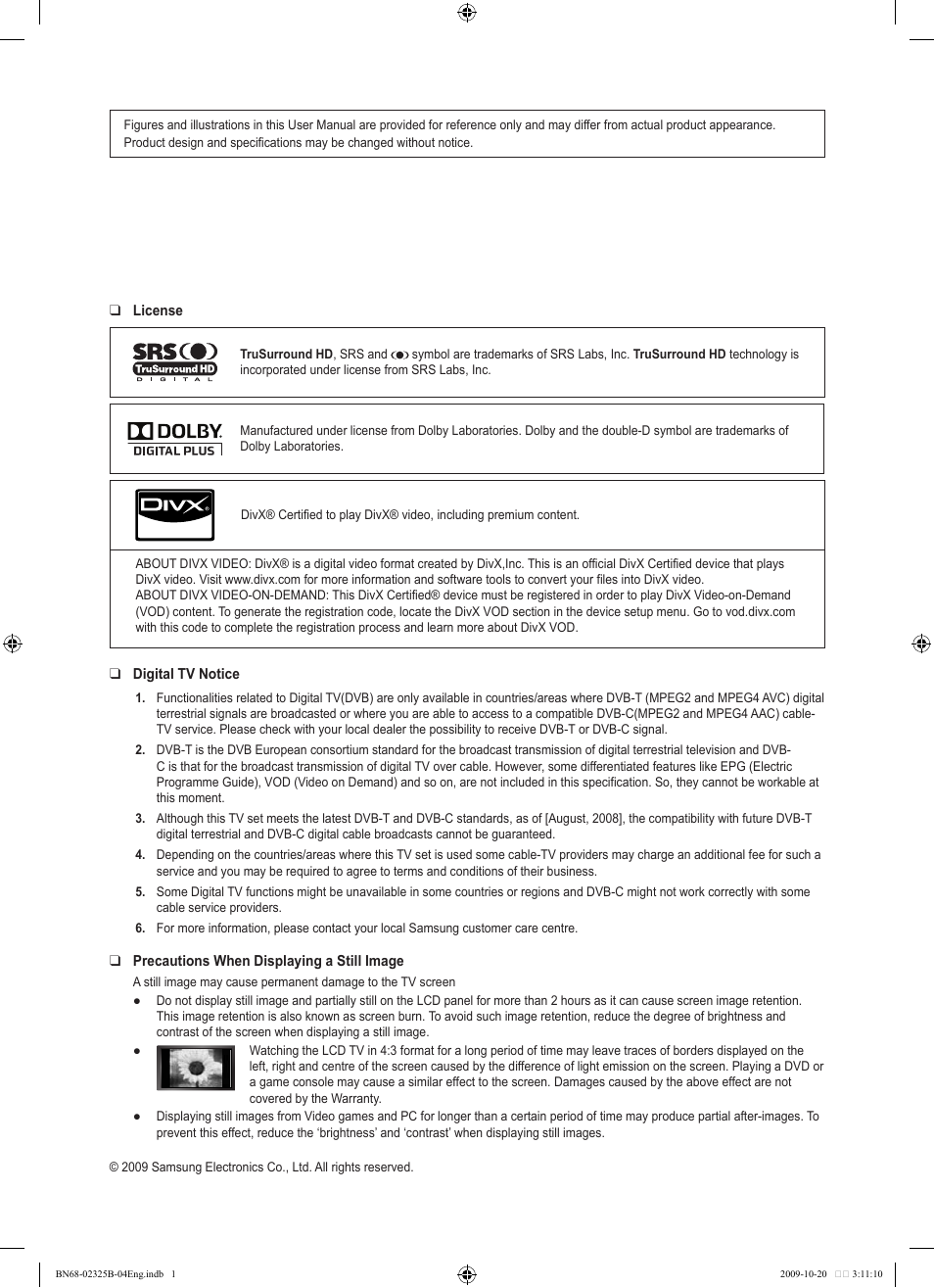Samsung LE37B650T2W User Manual | Page 2 / 680