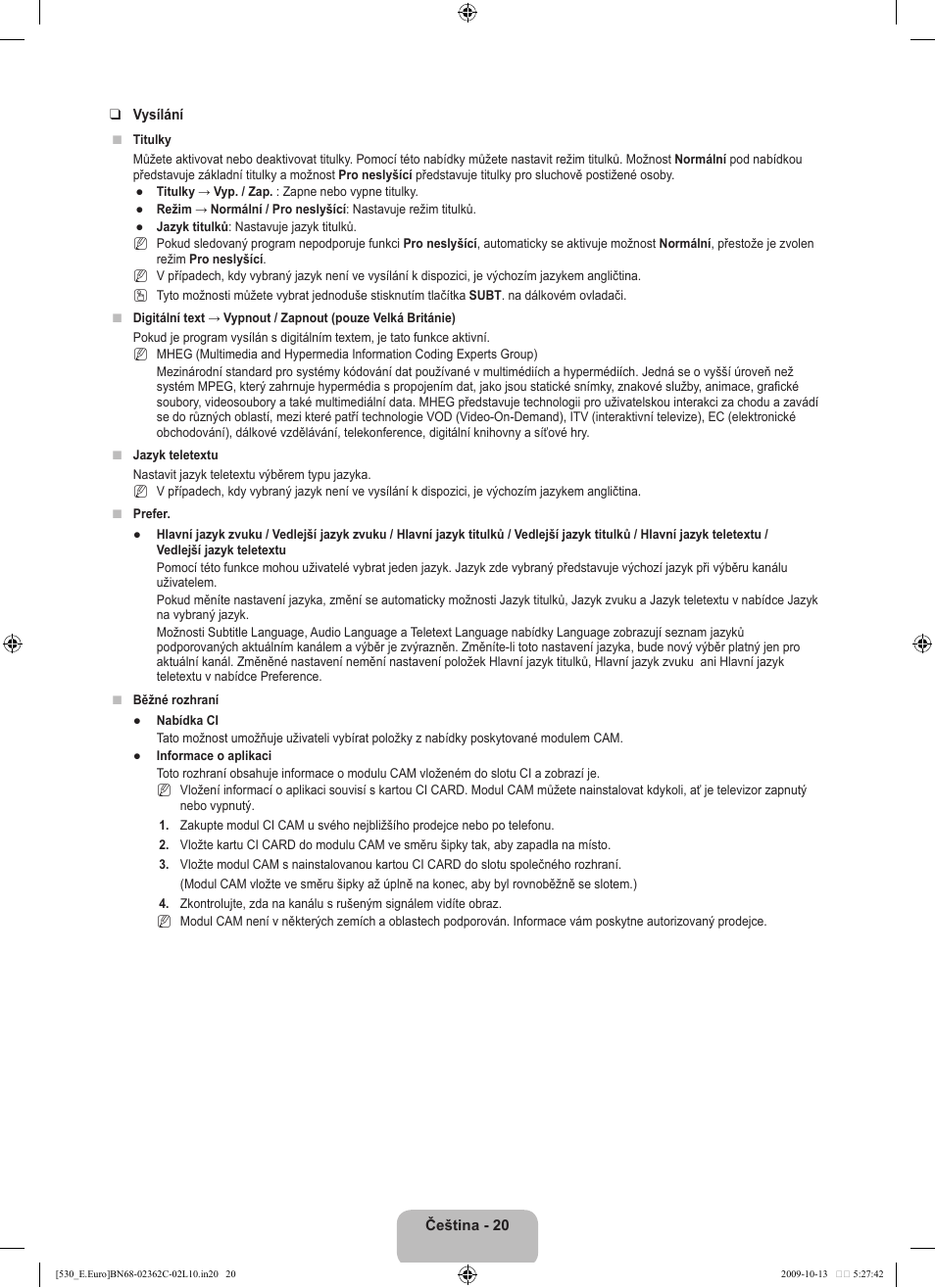 Samsung LE32B541P7W User Manual | Page 238 / 368