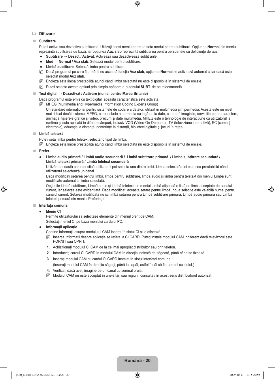 Samsung LE32B541P7W User Manual | Page 310 / 368