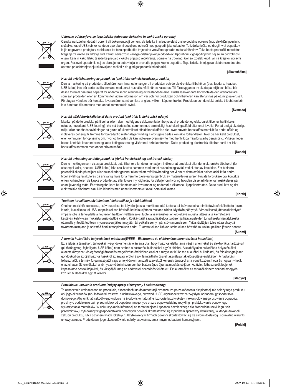 Samsung LE32B541P7W User Manual | Page 363 / 368