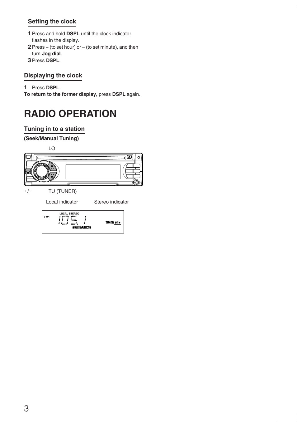 Radio operation | Aiwa CDC-Z137 User Manual | Page 4 / 8