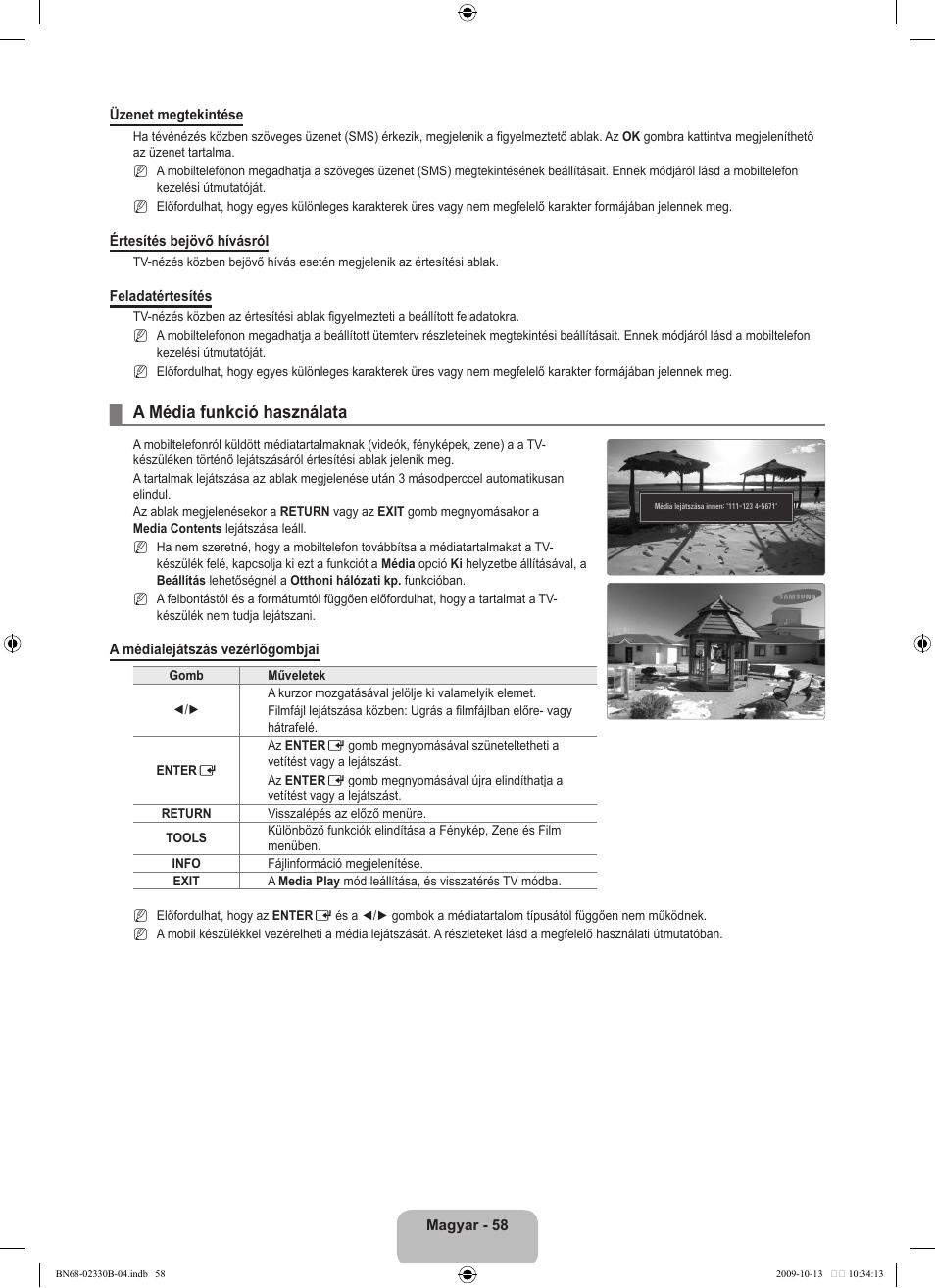 A média funkció használata | Samsung UE40B8000XW User Manual | Page 142 / 702