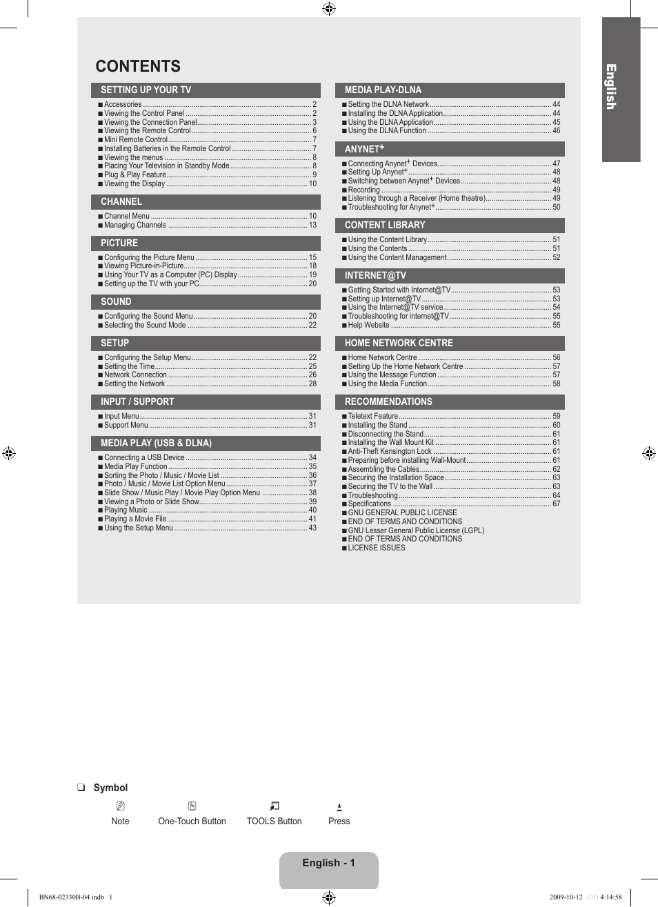 Samsung UE40B8000XW User Manual | Page 3 / 702