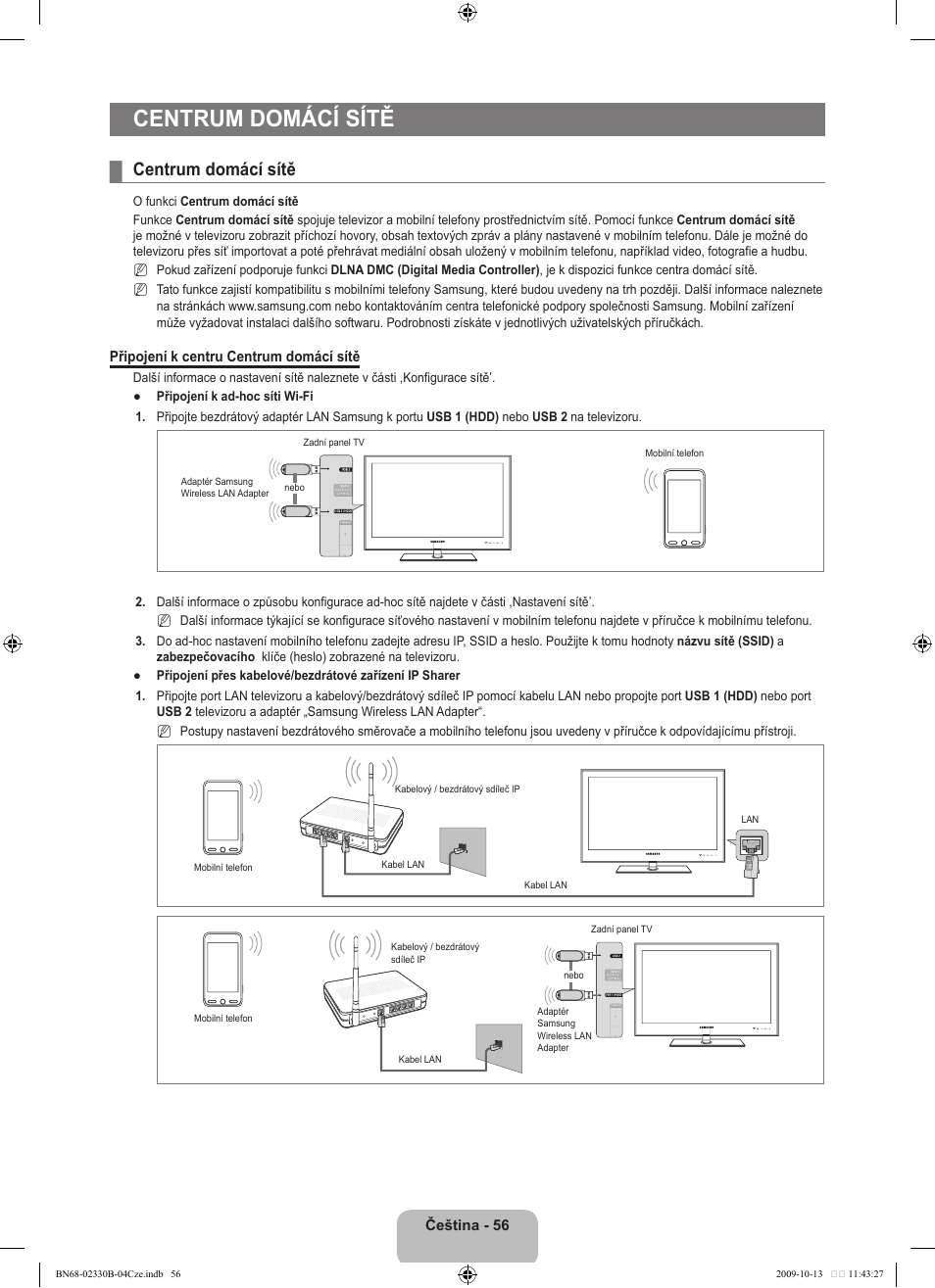 Centrum domácí sítě | Samsung UE40B8000XW User Manual | Page 480 / 702