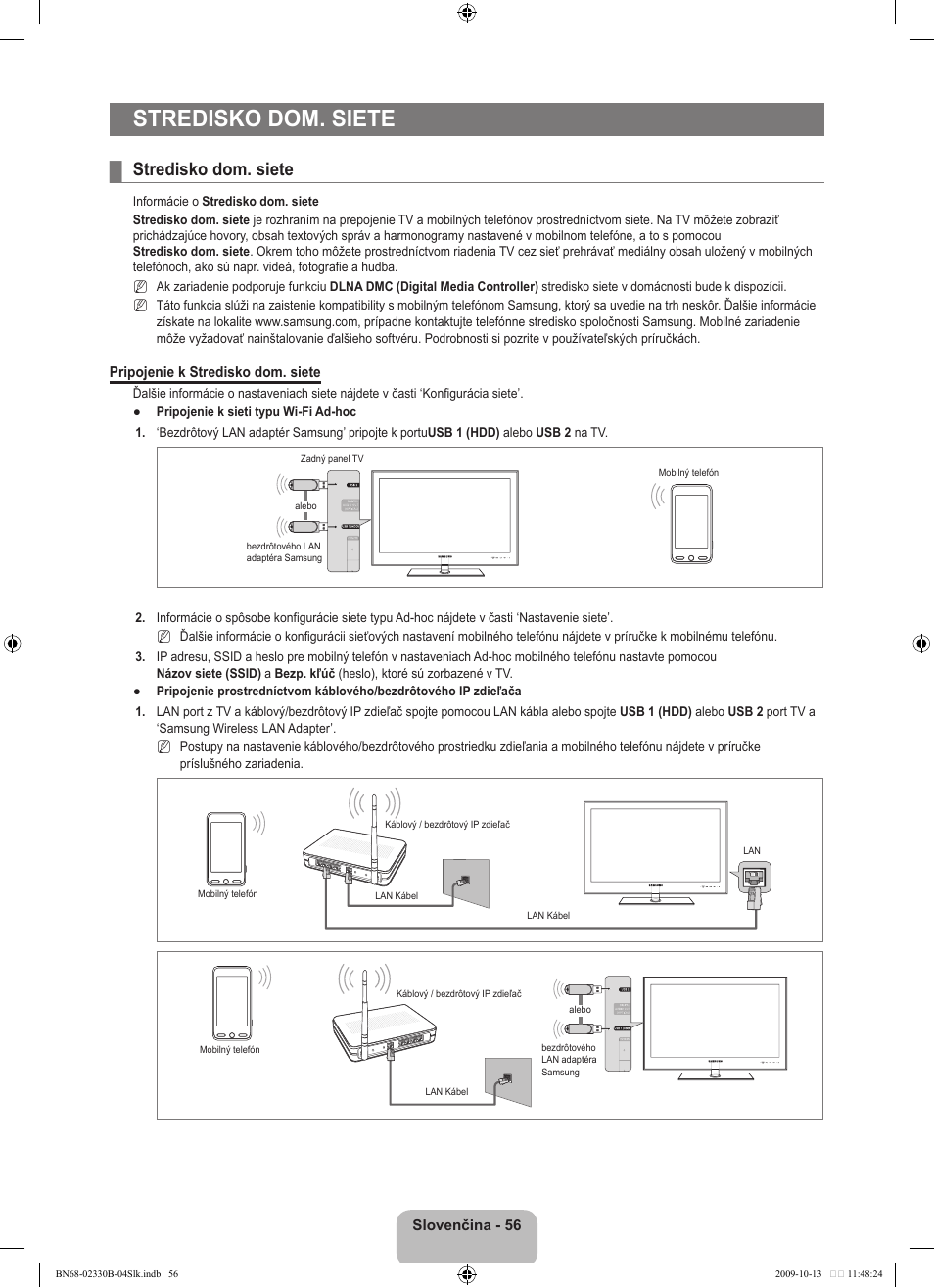Stredisko dom. siete | Samsung UE40B8000XW User Manual | Page 548 / 702