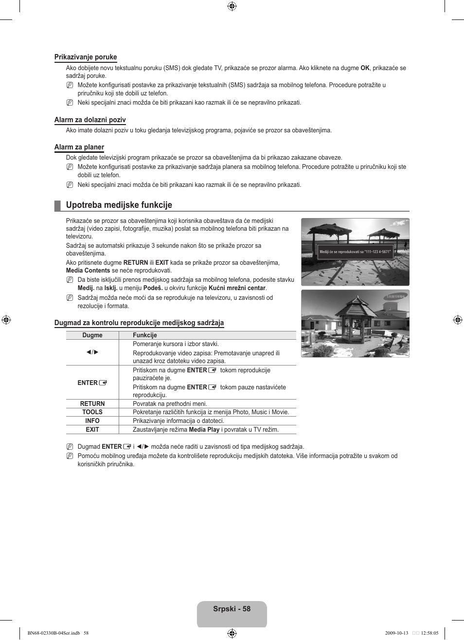 Upotreba medijske funkcije | Samsung UE40B8000XW User Manual | Page 686 / 702