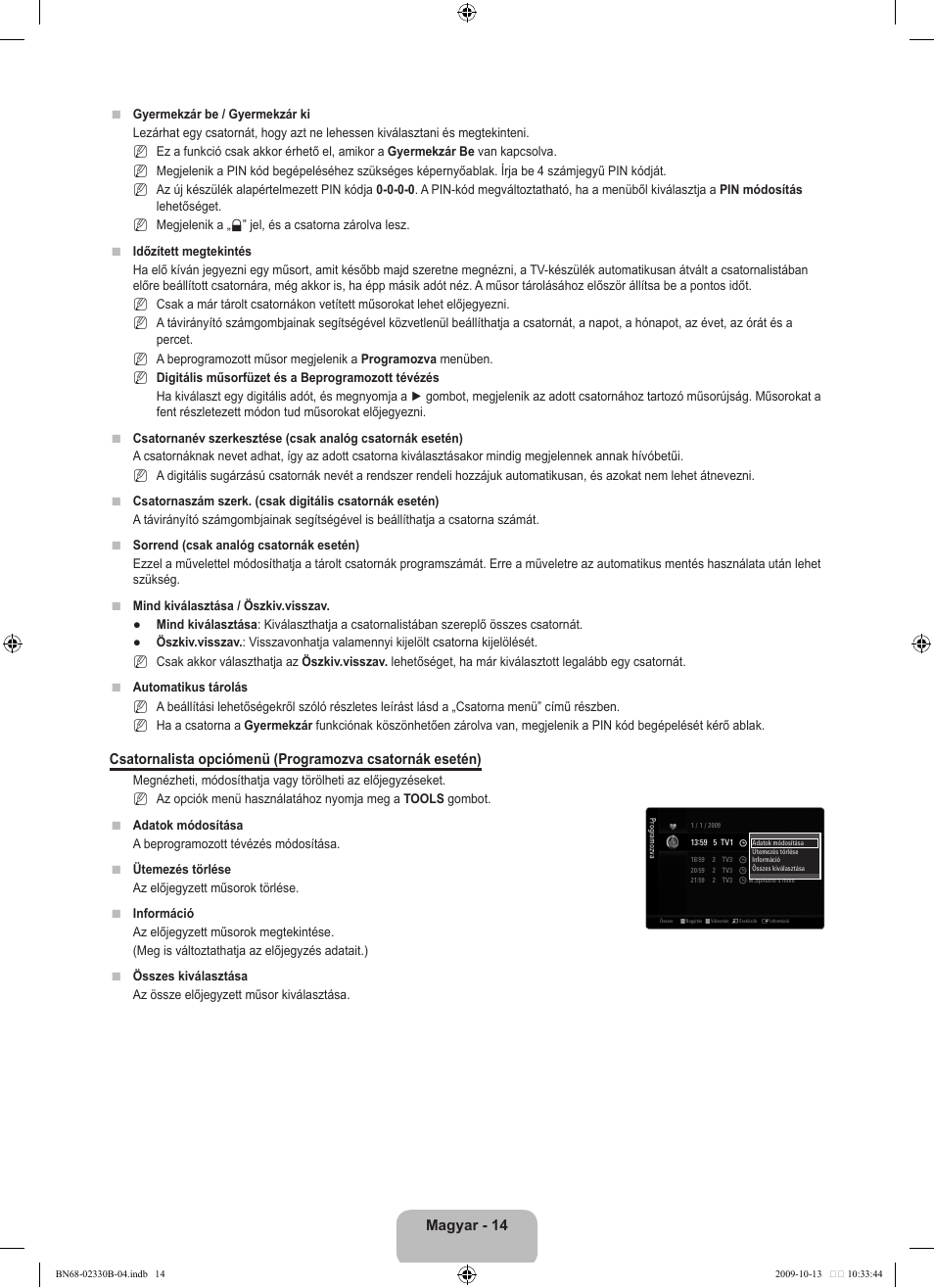 Magyar - 14 | Samsung UE40B8000XW User Manual | Page 98 / 702