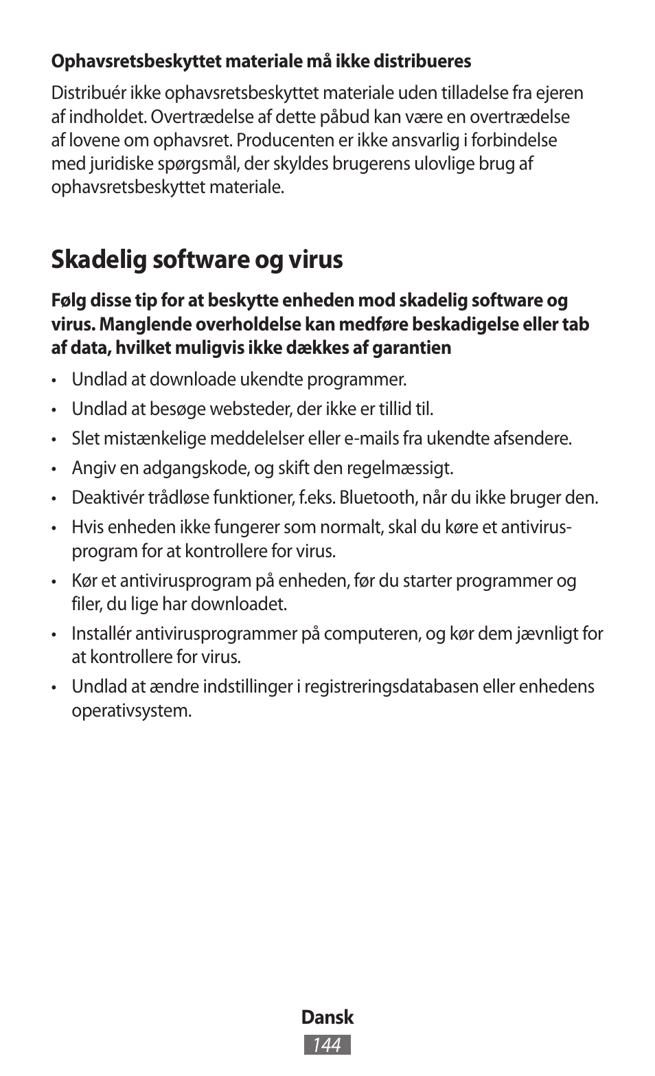 Skadelig software og virus | Samsung SM-R380 User Manual | Page 145 / 674