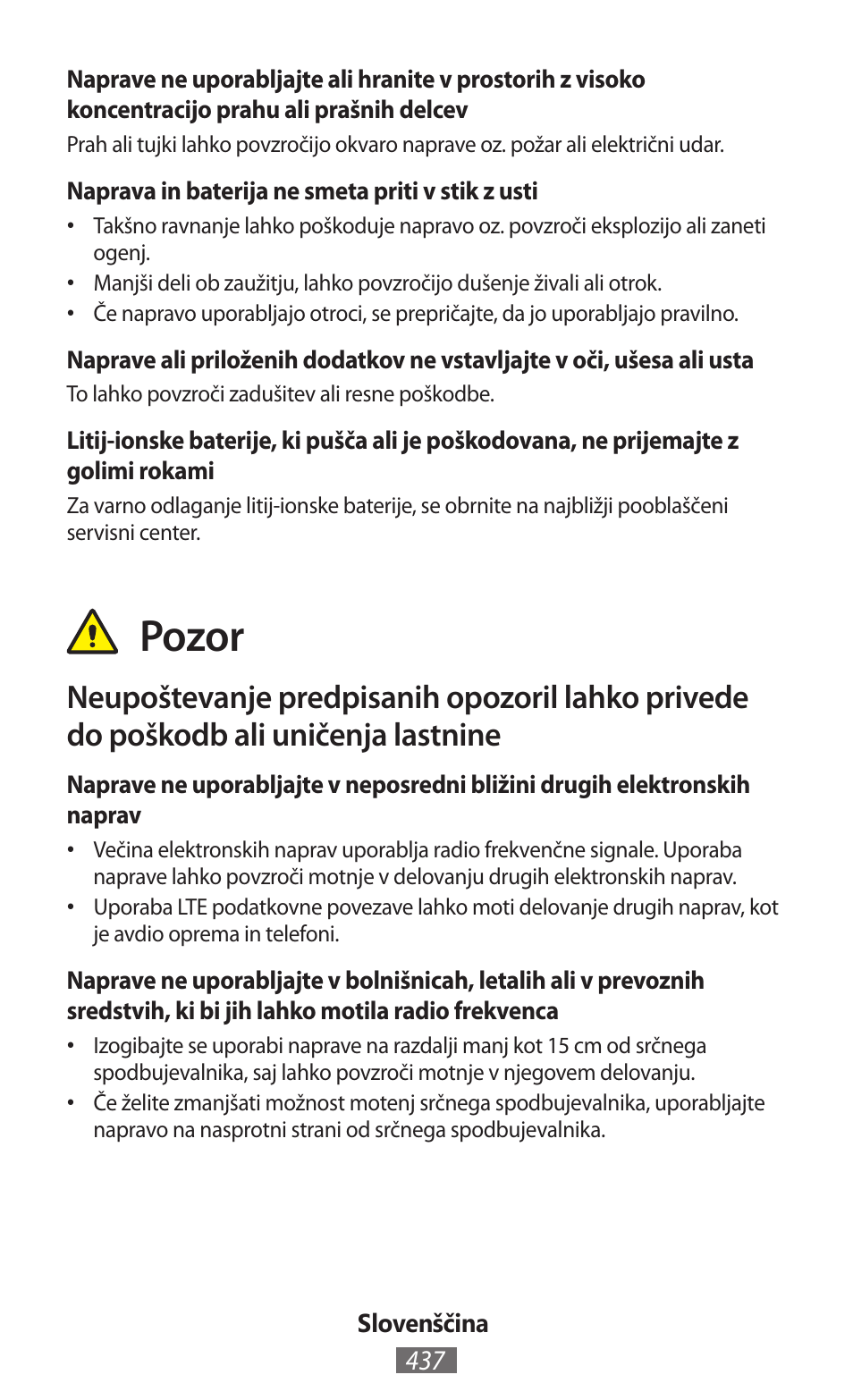 Pozor | Samsung GT-I8750 User Manual | Page 438 / 558