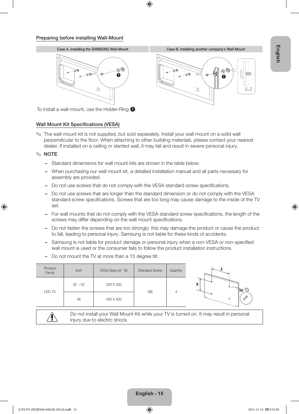 Samsung UE40F5370SS User Manual | Page 15 / 321