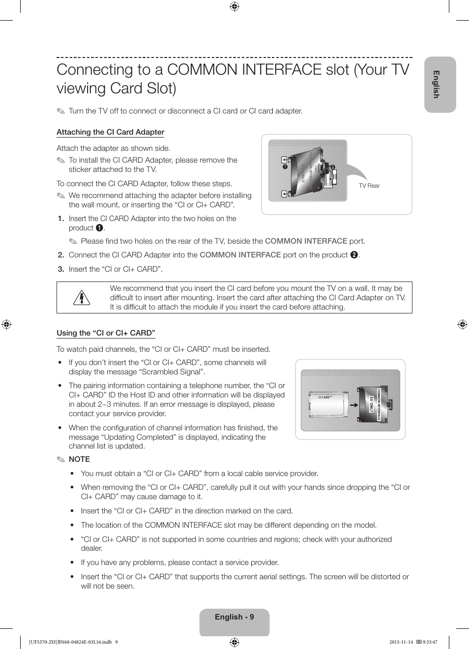 Samsung UE40F5370SS User Manual | Page 9 / 321