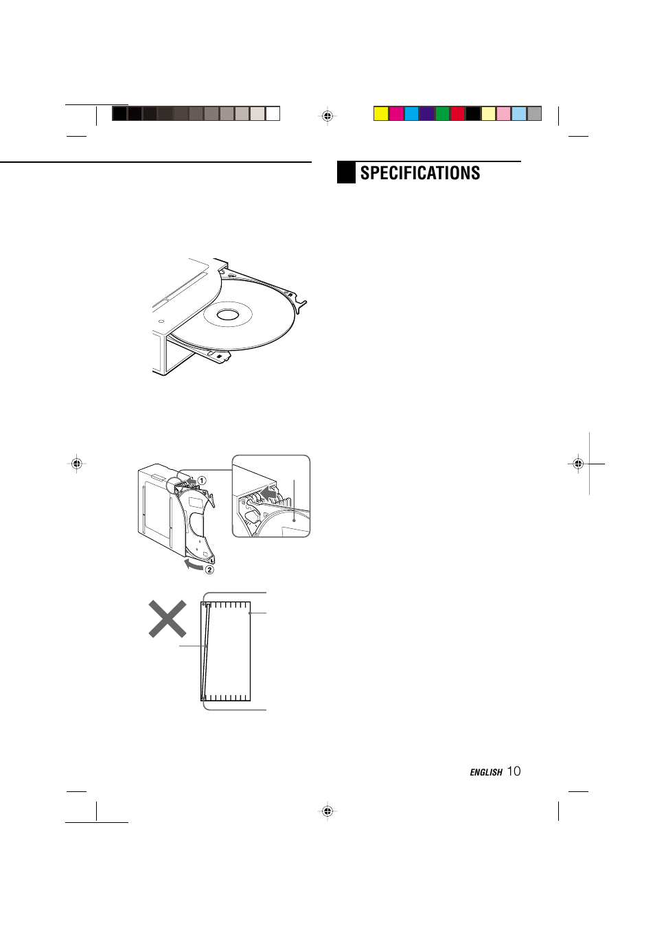 Specifications | Aiwa ADC-M105 User Manual | Page 11 / 12