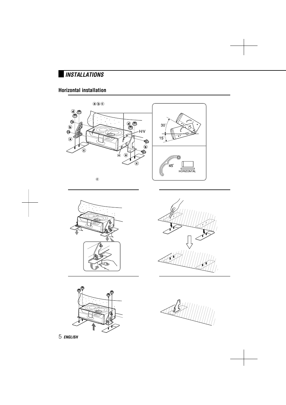 Installations | Aiwa ADC-M105 User Manual | Page 6 / 12