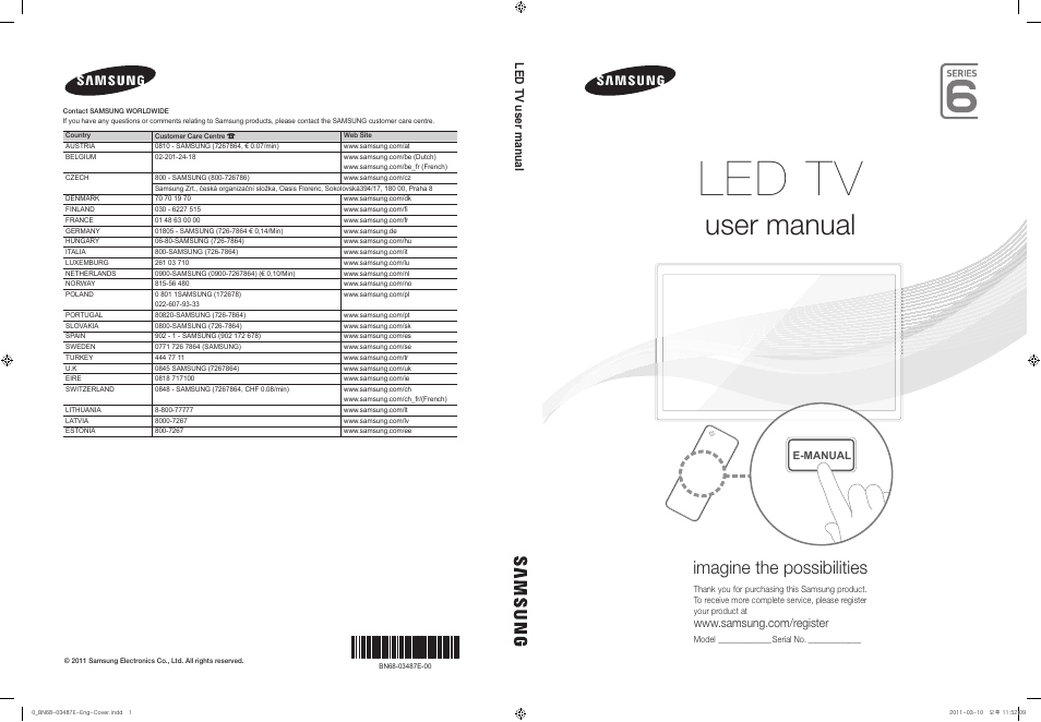 Samsung UE46D6750WS User Manual | 344 pages