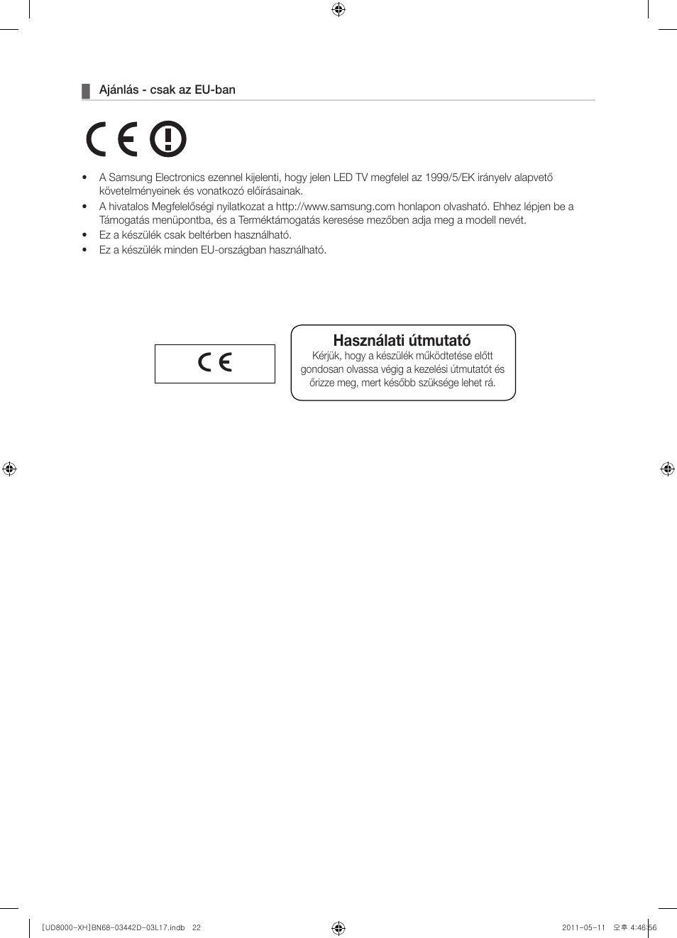Használati útmutató | Samsung UE46D8000YS User Manual | Page 42 / 344
