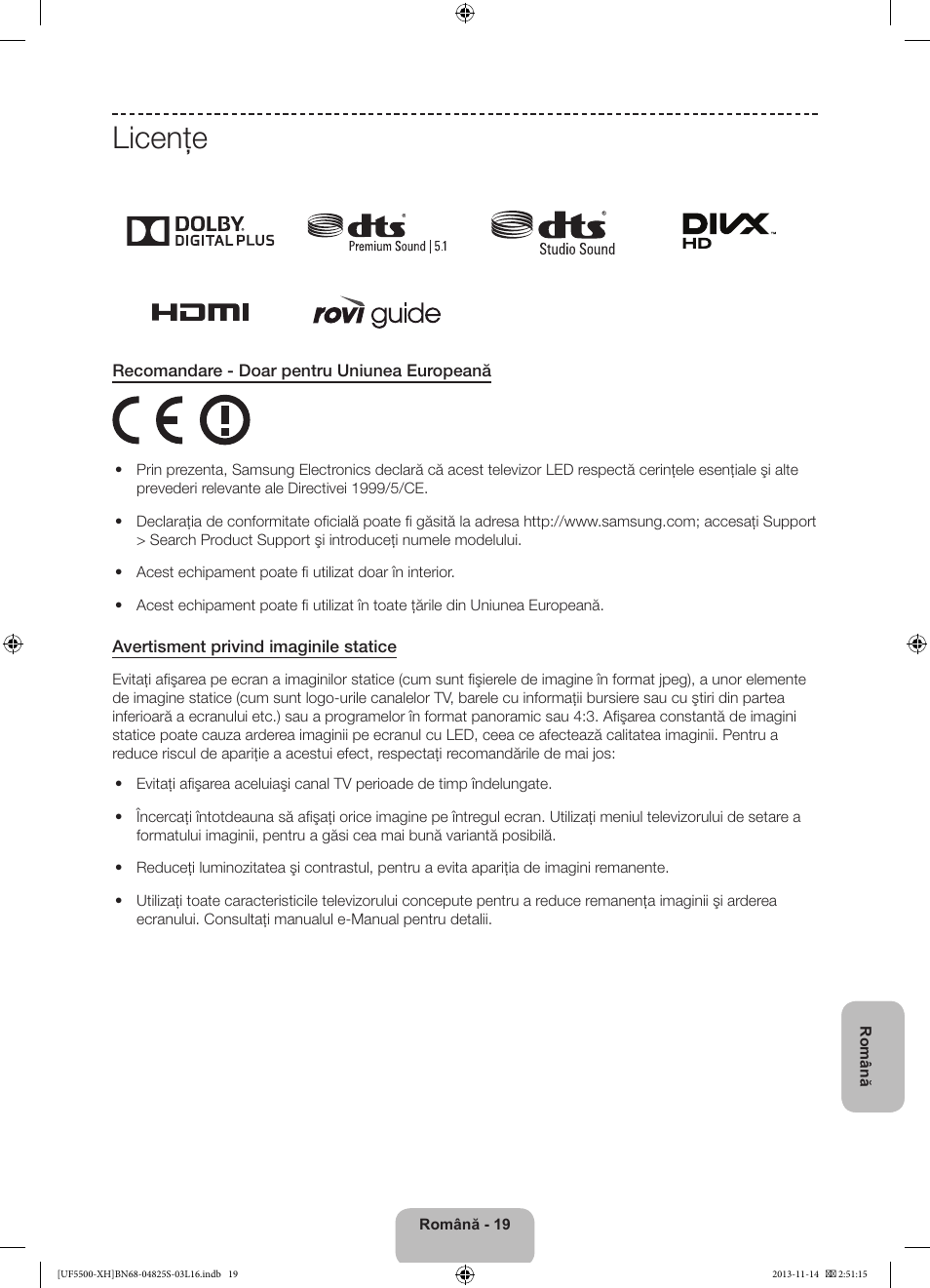 Licenţe | Samsung UE46F5500AW User Manual | Page 163 / 289