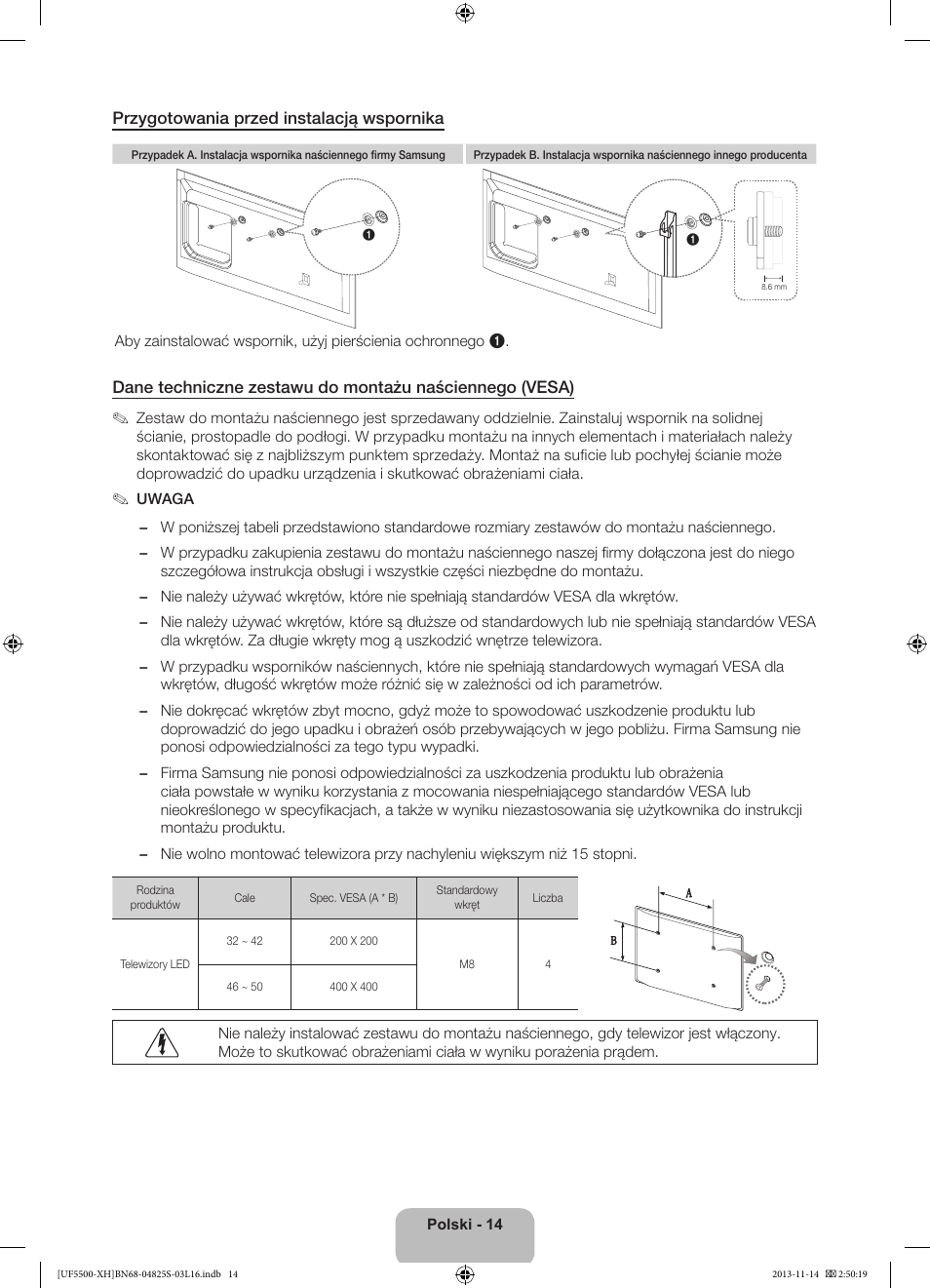 Samsung UE46F5500AW User Manual | Page 50 / 289