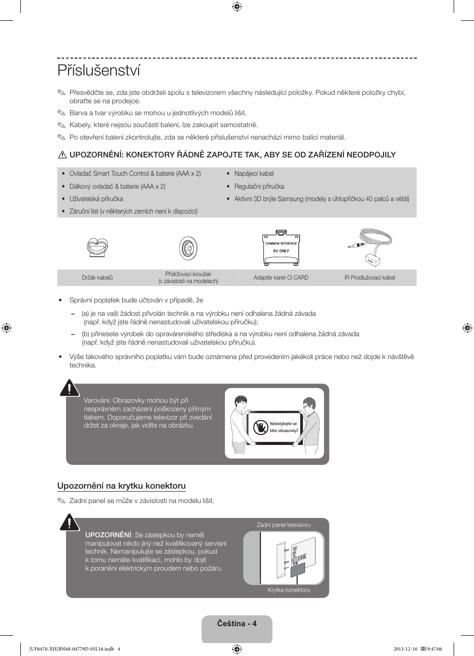 Příslušenství | Samsung UE50F6670SS User Manual | Page 148 / 385