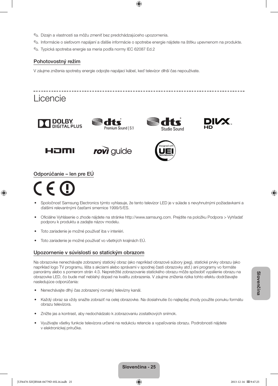 Licencie | Samsung UE50F6670SS User Manual | Page 193 / 385