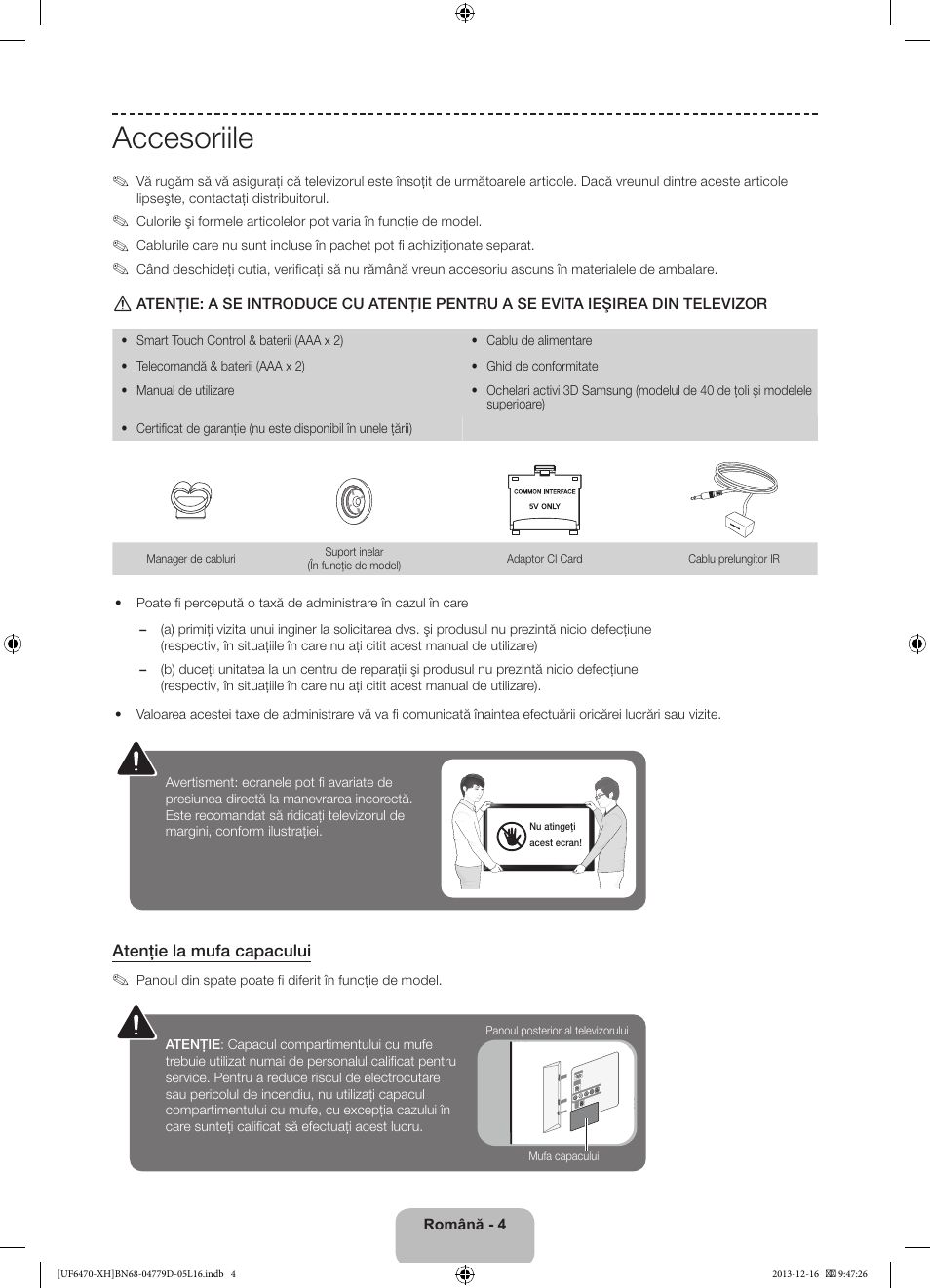 Accesoriile | Samsung UE50F6670SS User Manual | Page 196 / 385