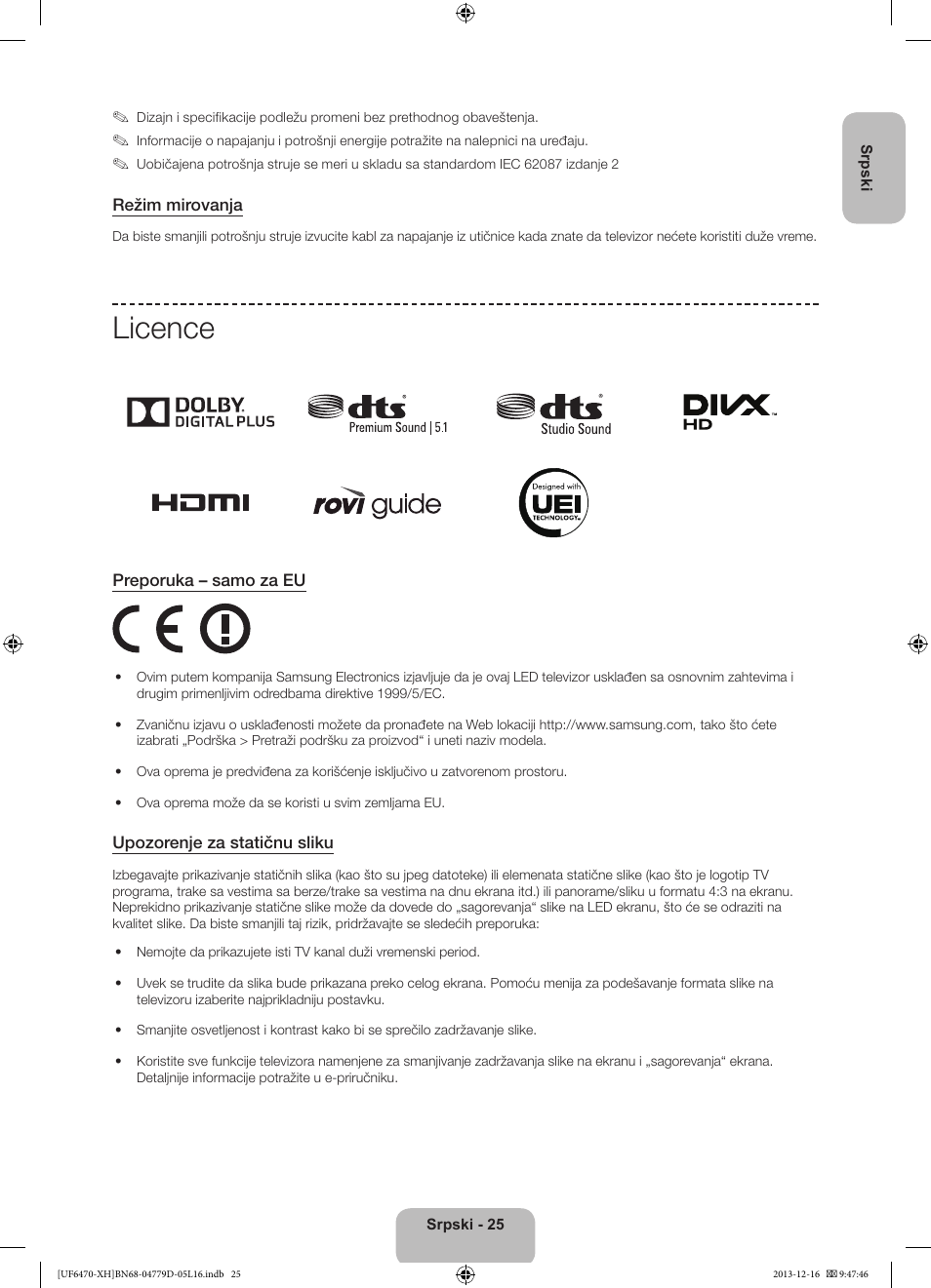 Licence | Samsung UE50F6670SS User Manual | Page 241 / 385