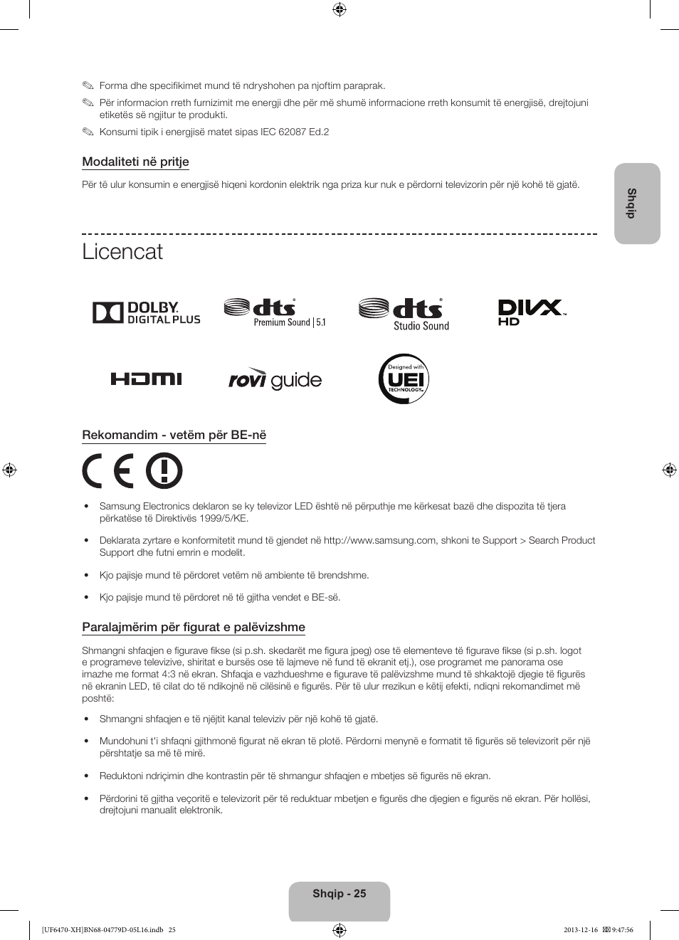 Licencat | Samsung UE50F6670SS User Manual | Page 265 / 385