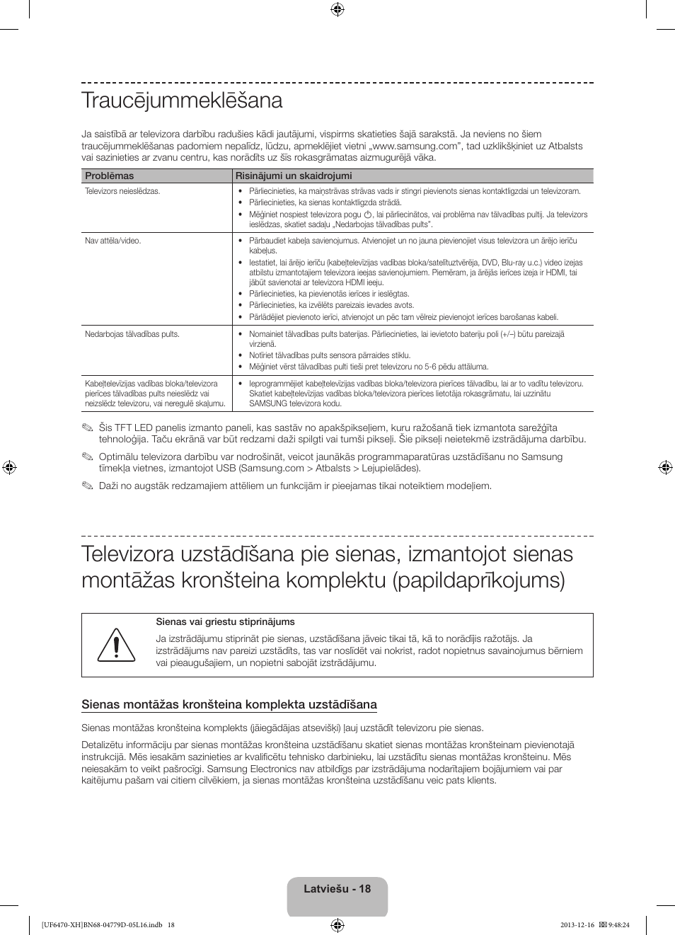 Traucējummeklēšana | Samsung UE50F6670SS User Manual | Page 330 / 385