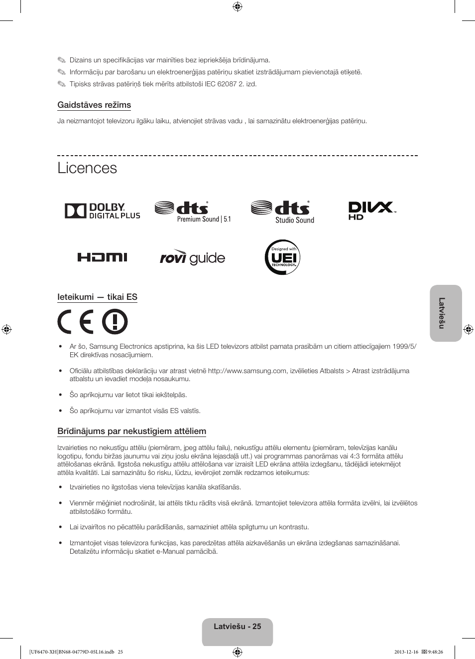 Licences | Samsung UE50F6670SS User Manual | Page 337 / 385