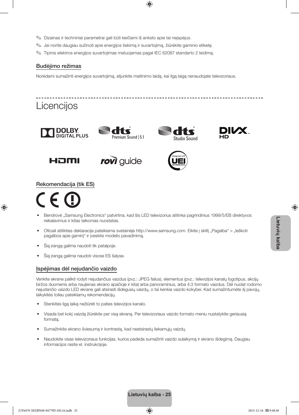Licencijos | Samsung UE50F6670SS User Manual | Page 361 / 385