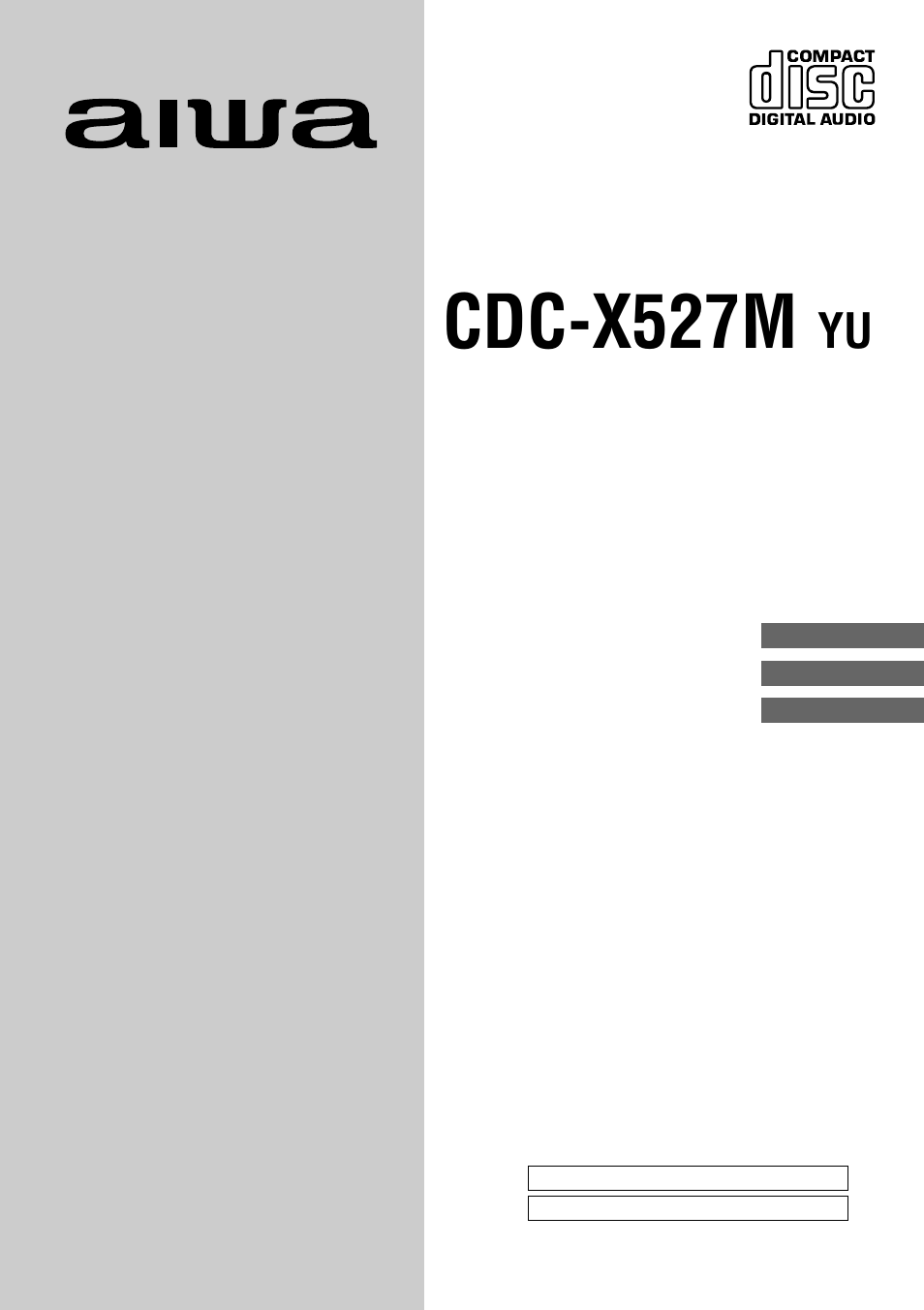 Aiwa CDC-X527M User Manual | 17 pages