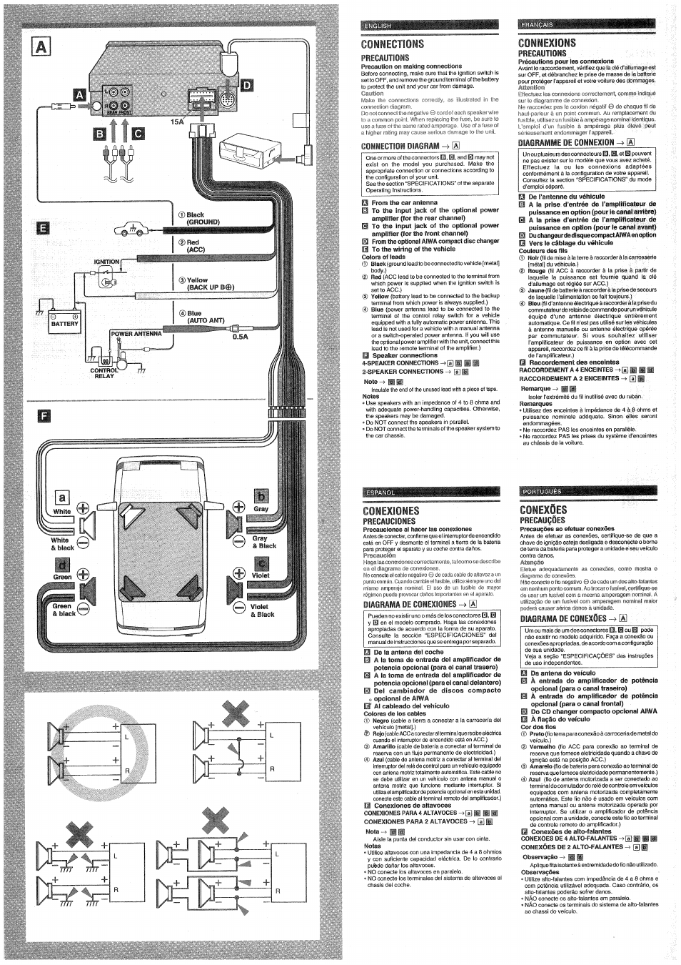 Wiring | Aiwa CDC-X527M User Manual | Page 12 / 17