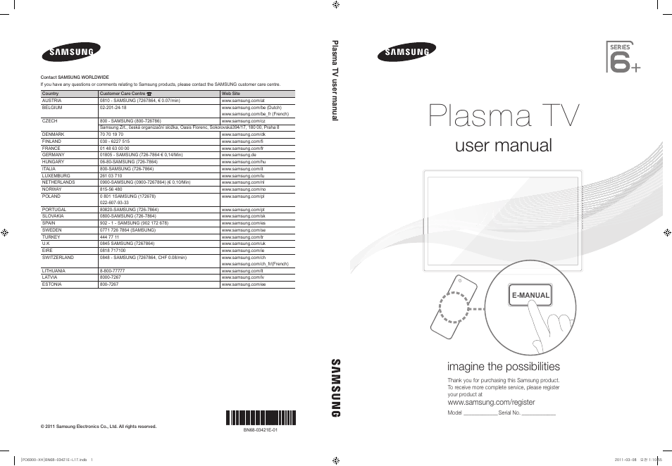 Samsung PS51D6900DS User Manual | 310 pages