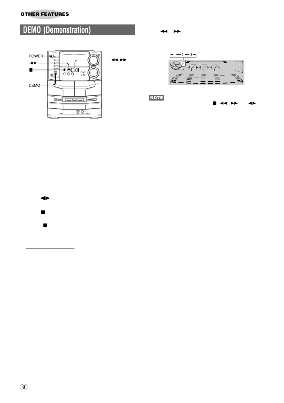 Demo (demonstration) | Aiwa NSX-DS8 User Manual | Page 30 / 101