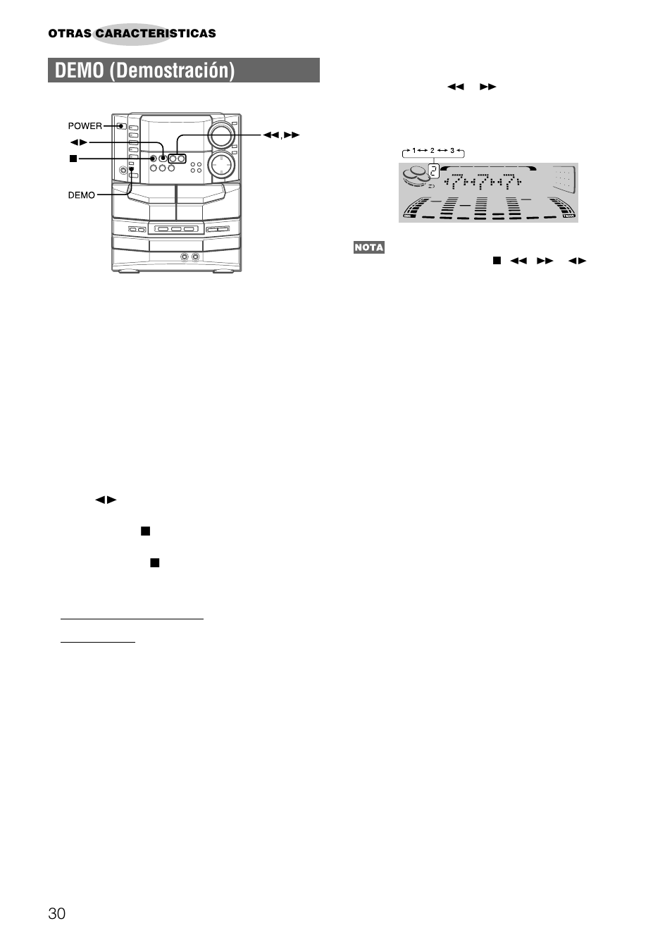 Demo (demostración) | Aiwa NSX-DS8 User Manual | Page 64 / 101